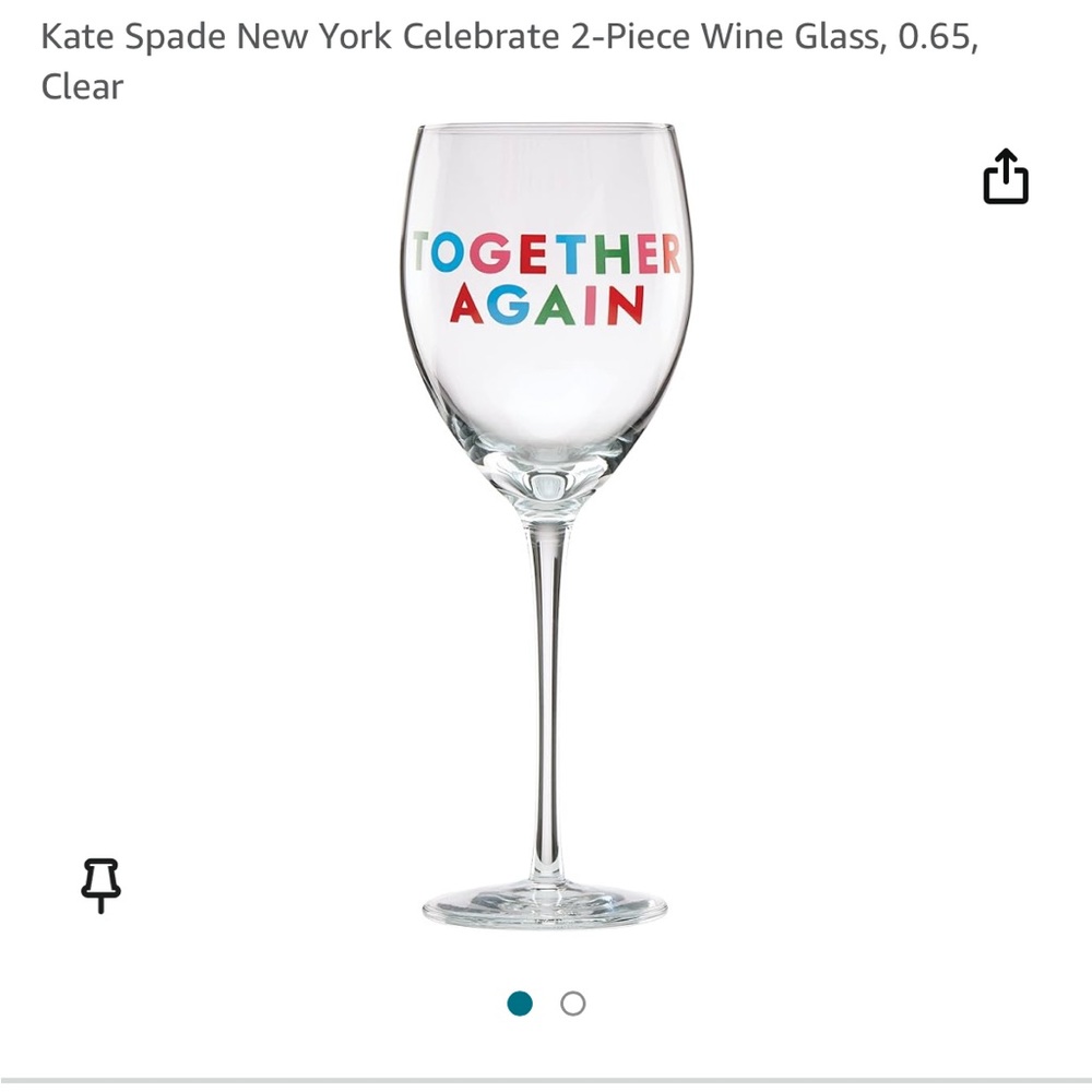 Lenox kate spade wine glass.